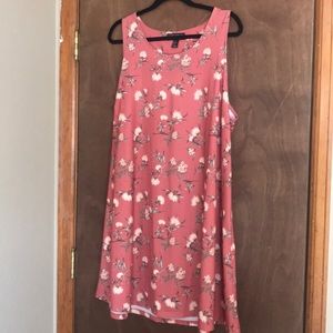 Forever 21+ Muted peach floral a-line dress